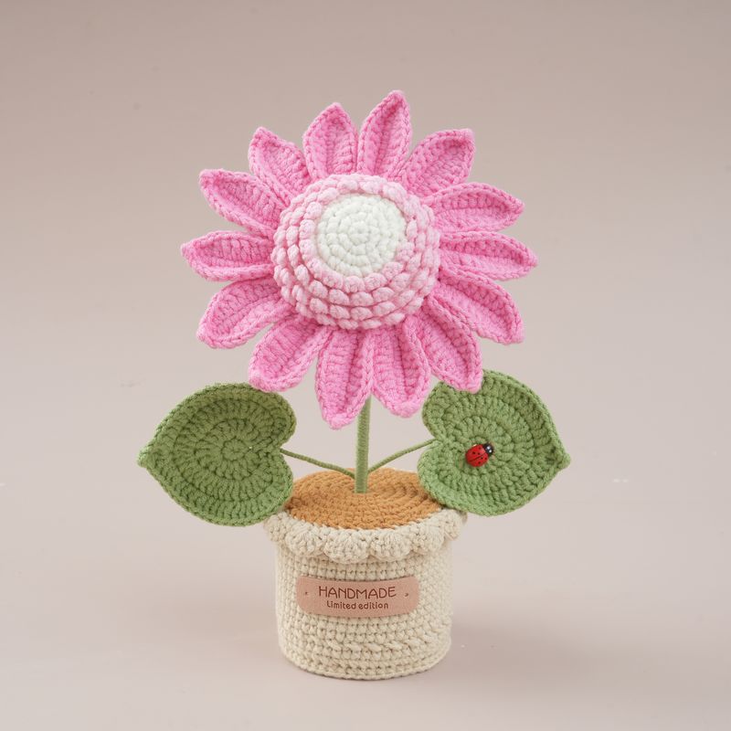 Handmade Crochet Sunflower Potted Bouquet: Cute Decor & Gift for Housewarming, Birthdays & Occasions - Mia-yarnwhiper