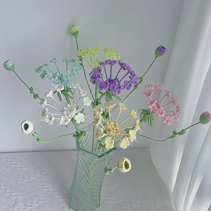 Handmade Crochet Baby's Breath Bouquet: Dainty Decor & Gift for Housewarming, Birthdays & Occasions