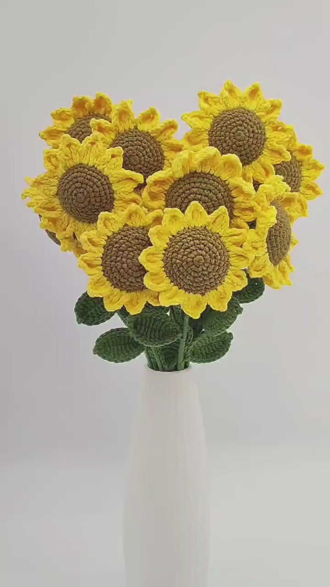 Handmade Crochet Blue & White Bouquet: Wilt-Proof, Hypoallergenic Gift for Home Decor, Weddings & Holidays